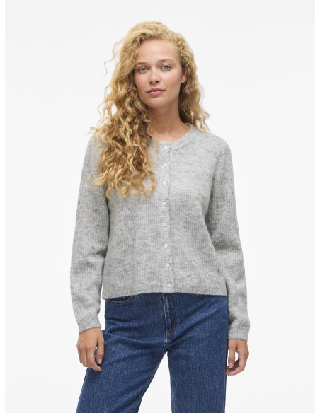 Gilet Maille Light Grey Melange VILORY VILA - 2 | TOPS